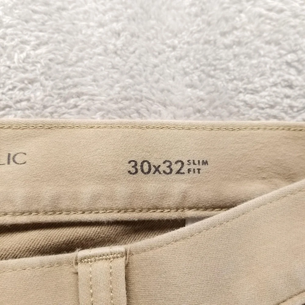 Banana Republic Jeans Mens 30x32‎ Beige Traveler Slim Fit Straight Stretch Denim